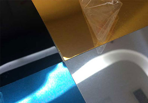 Feuille de miroir en aluminium noir
