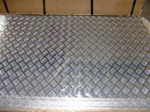 Placa estriada de aluminio de 2 barras
